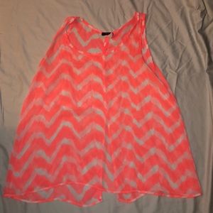 Sheer neon tank